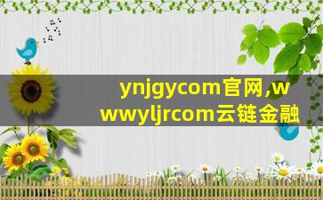ynjgycom官网,wwwyljrcom云链金融
